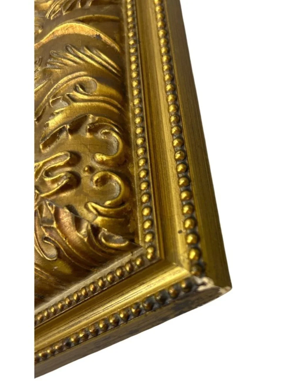 Vintage Framed Bird Nest Wall Art Ornate Gold Frame Cottage Farmhouse Decor
